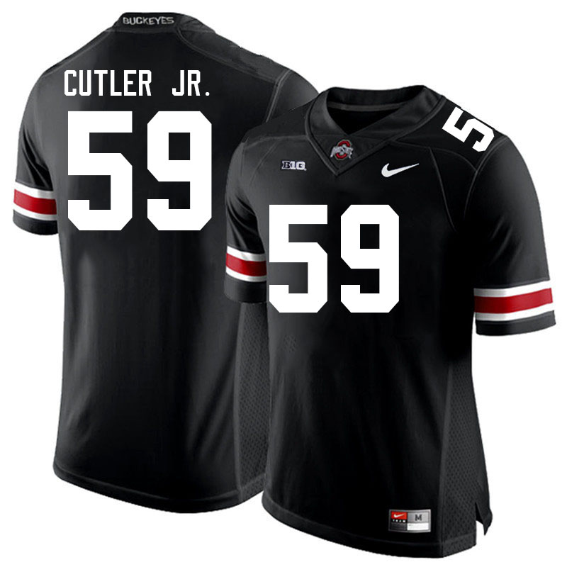 Ohio State Buckeyes Victor Cutler Jr. Men's #59 Black Authentic Stitched College Football Jersey